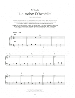 page one of La Valse D'Amelie (Really Easy Piano)