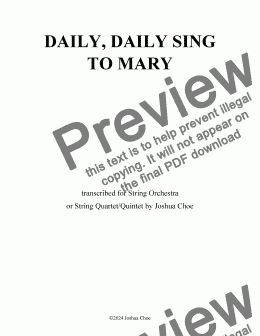 page one of Daily, Daily Sing to Mary