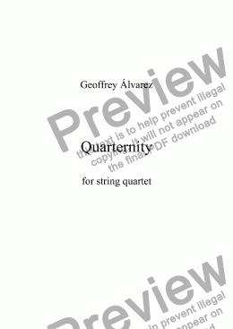 page one of Quarternity