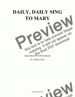 page one of Daily, Daily Sing to Mary