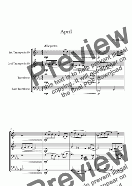 page one of April - Brass Quartet