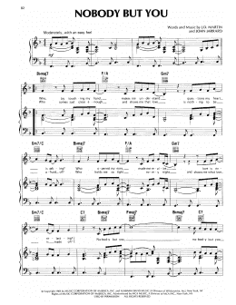 page one of Nobody But You (Piano, Vocal & Guitar Chords (Right-Hand Melody))