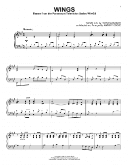 page one of Wings (Piano Solo)