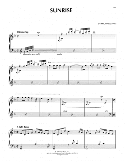 page one of Sunrise (Piano Solo)