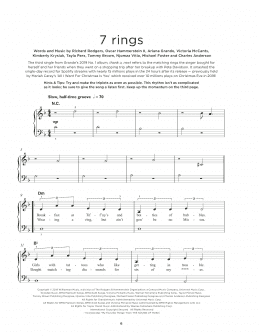 page one of 7 Rings (Really Easy Piano)