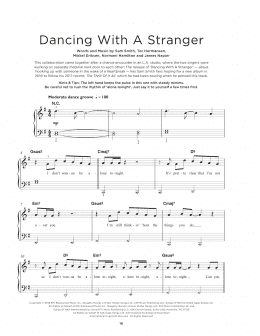 page one of Dancing With A Stranger (Really Easy Piano)