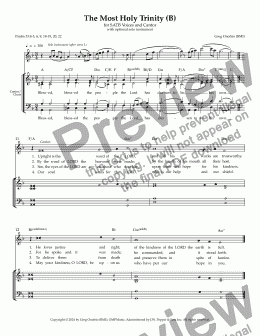 page one of Psalm 33: The Most Holy Trinity