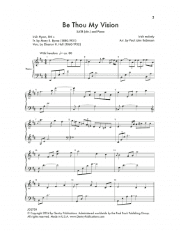 page one of Be Thou My Vision (Choir)