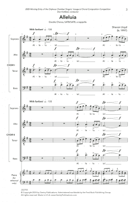 page one of Alleluia (SATB Choir)