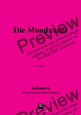 page one of Schubert-Die Mondnacht,in C Major