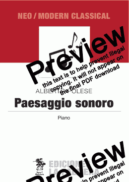 page one of Paesaggio sonoro