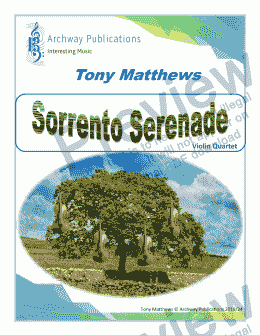 page one of Sorrento - Serenade for Strings (4 Violins)