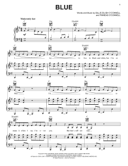 page one of BLUE (Piano, Vocal & Guitar Chords (Right-Hand Melody))