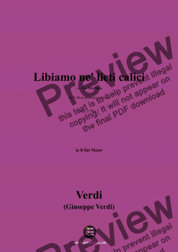 page one of Verdi-Libiamo ne' lieti calici(Drinking Song),for 2 Oboes,Bassoon and Horn