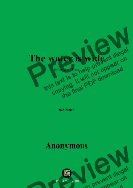 page one of Anonymous-The water is wide,in A Major