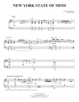 page one of New York State Of Mind (Piano & Vocal)