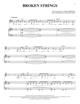 page one of Broken Strings (Piano & Vocal)