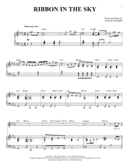 page one of Ribbon In The Sky (Piano & Vocal)