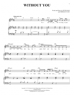 page one of Without You (Piano & Vocal)