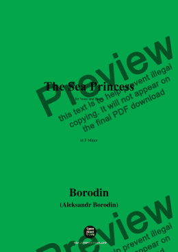 page one of Borodin-The Sea Princess,in F Major 