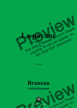 page one of Alfred Bruneau-La pavane,in A Major 