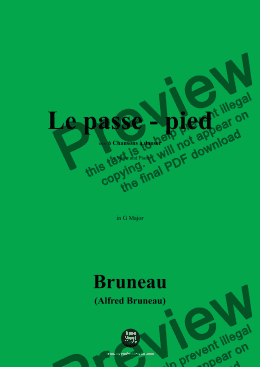 page one of Alfred Bruneau-Le passe-pied,in G Major