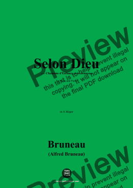 page one of Alfred Bruneau-Selon Dieu,in A Major 