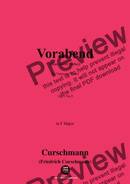 page one of Curschmann-Vorabend,Op.1 No.5,in F Major 