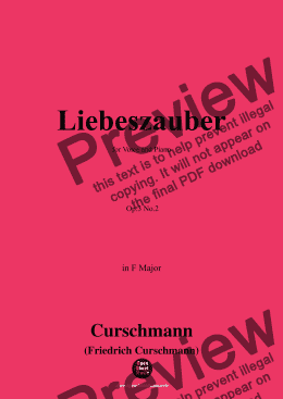 page one of Curschmann-Liebeszauber,Op.3 No.2,in F Major, 