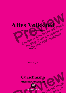 page one of Curschmann-Altes Volkslied,Op.5 No.2,in D Major 