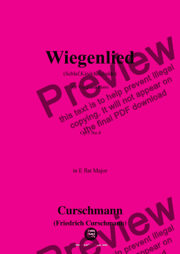 page one of Curschmann-Wiegenlied,Op.5 No.4,in E flat Major 