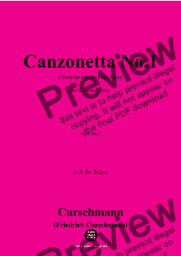 page one of Curschmann-Canzonetta No.1,Op.8 No.1,in A flat Major 