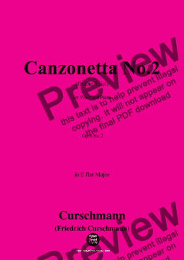 page one of Curschmann-Canzonetta No.2,Op.8 No.2,in E flat Major