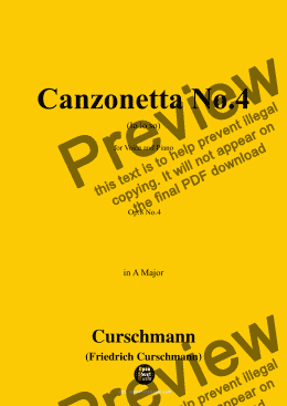 page one of Curschmann-Canzonetta No.4,Op.8 No.4,in A Major 