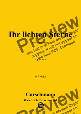 page one of Curschmann-Ihr lichten Sterne,Op.14 No.3,in F Major