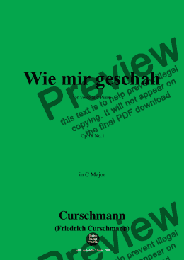 page one of Curschmann-Wie mir geschah,Op.18 No.1,in C Major 