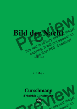 page one of Curschmann-Bild der Nacht,Op.18 No.2,in F Major 