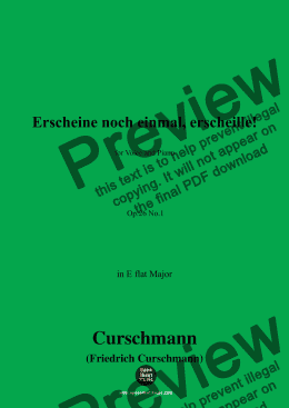 page one of Curschmann-Erscheine noch einmal,erscheille!,Op.26 No.1,in E flat Major 