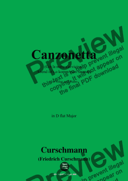 page one of Curschmann-Canzonetta,in D flat Major 