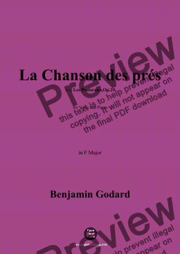 page one of B. Godard-La Chanson des prés,Op.29 No.3,in F Major 