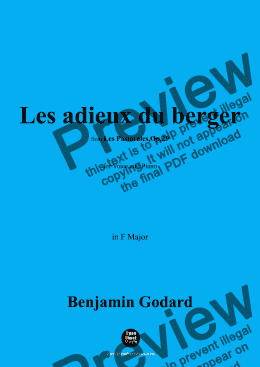 page one of B. Godard-Les adieux du berger,Op.29 No.5(maybe No.6),in F Major, 