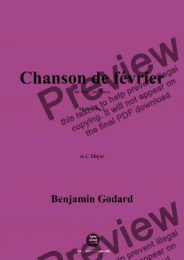 page one of B. Godard-Chanson de février,Op.102 No.2,in C Major 