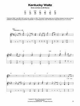 page one of Kentucky Waltz (Mandolin)