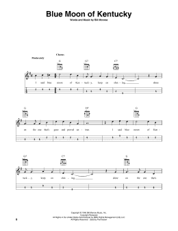 page one of Blue Moon Of Kentucky (Mandolin)