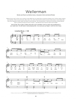 page one of Wellerman (Really Easy Piano)