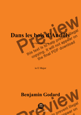 page one of B. Godard-Dans les bois d'Andilly,in E Major 