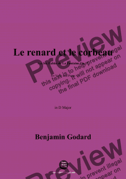 page one of B. Godard-Le renard et le corbeau,in D Major 