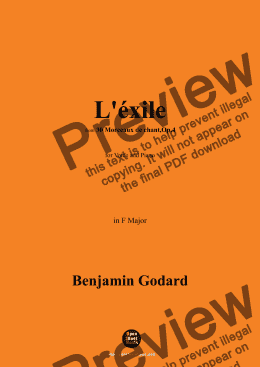 page one of B. Godard-L'éxile,Op.4 No.5,in F Major 