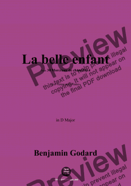 page one of B. Godard-La belle enfant,Op.4 No.12,in D Major 