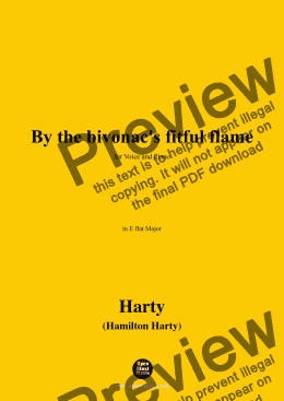 page one of Harty-By the bivonac's fitful flame,in E flat Major 